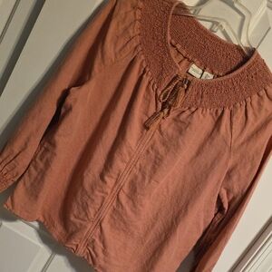 Rachel Zoe Coral Smocked Blouse